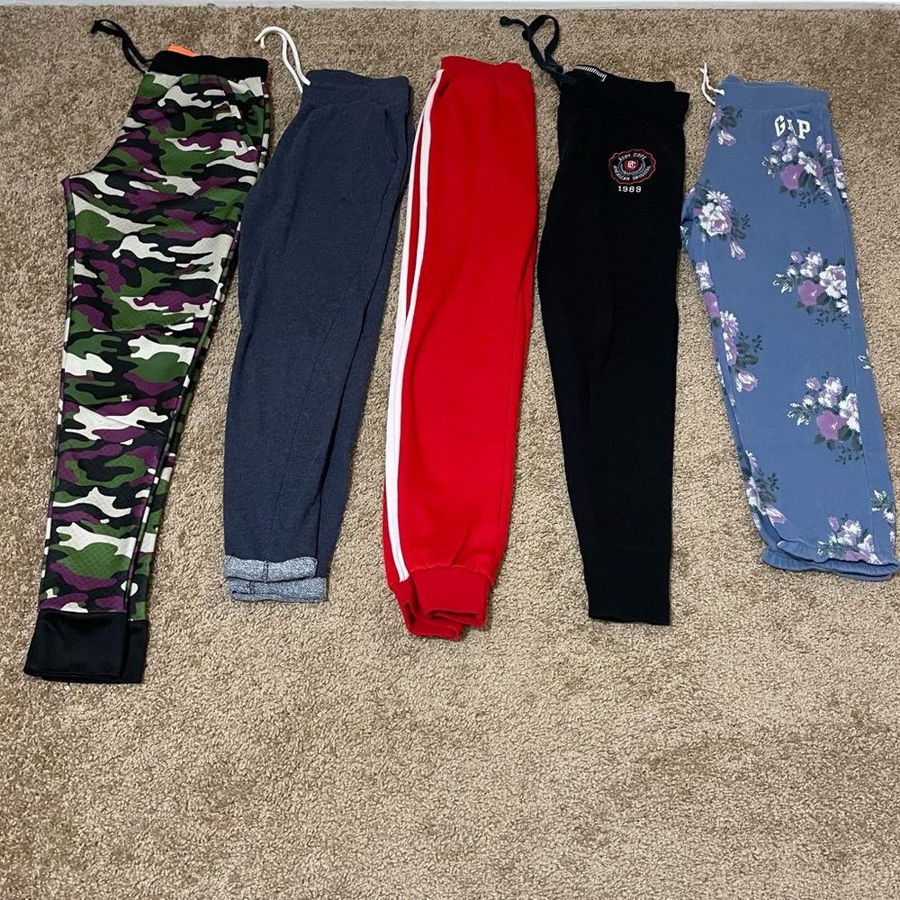 5pc Bundle Women’s Small Sweat Pant Athletic Lounge Joggers